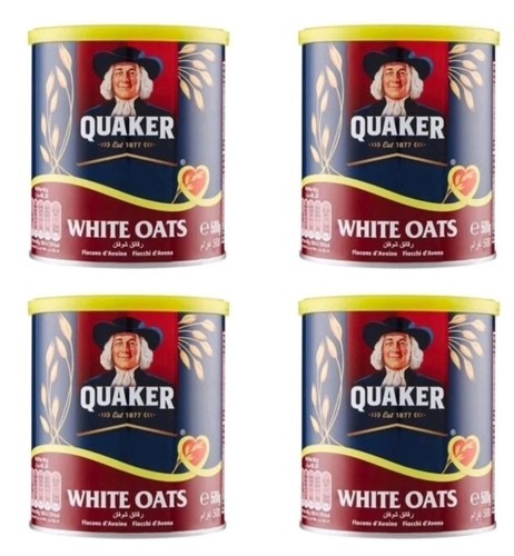 Tins quaker white oats - tins,