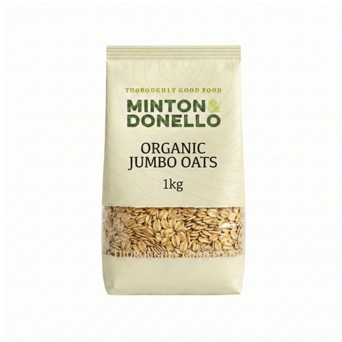 Organic jumbo oats 1kg bag - oats,