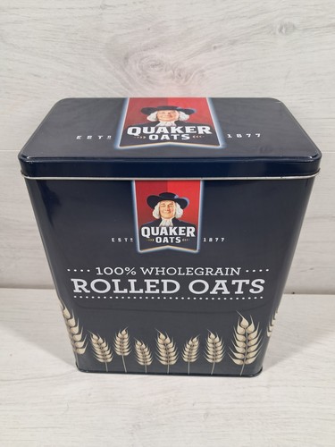 Quaker oats tin storage - oats, -tin